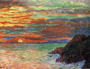 Diego Rivera SunSet oil painting